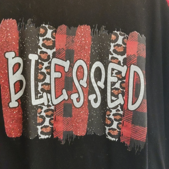 Blessed red, black & leopard top XL - Picture 2 of 4